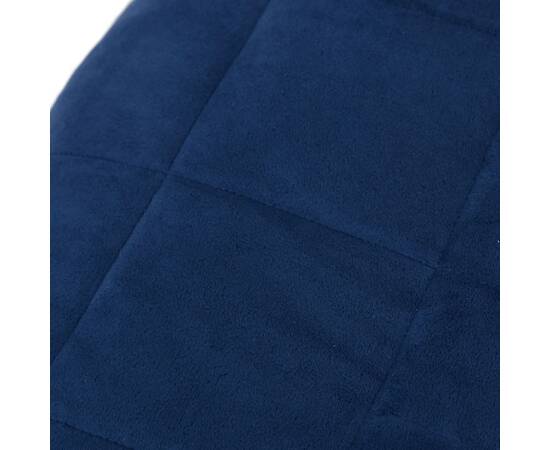 Pătură cu greutăți, albastru, 220x260 cm, 15 kg, textil, 4 image
