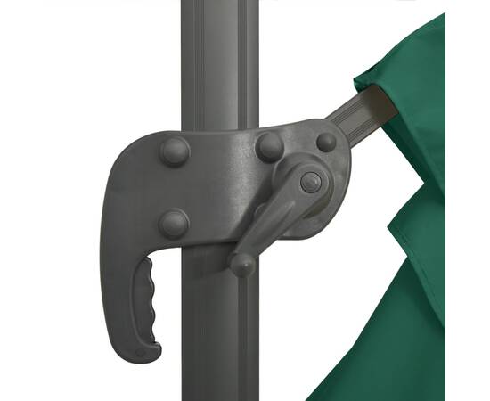 Umbrelă tip consolă, stâlp din aluminiu, verde, 300x300 cm, 9 image