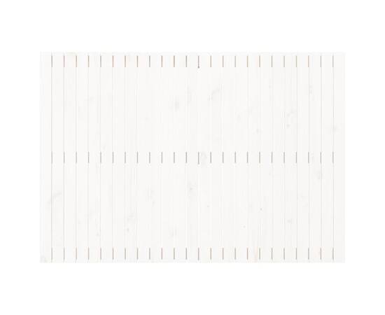 Tăblie de pat pentru perete, alb, 159,5x3x110 cm lemn masiv pin, 4 image