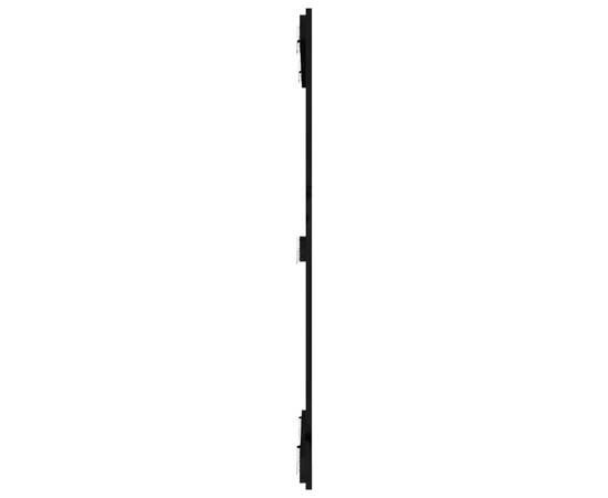 Tăblie de pat pentru perete, negru 82,5x3x110 cm lemn masiv pin, 5 image