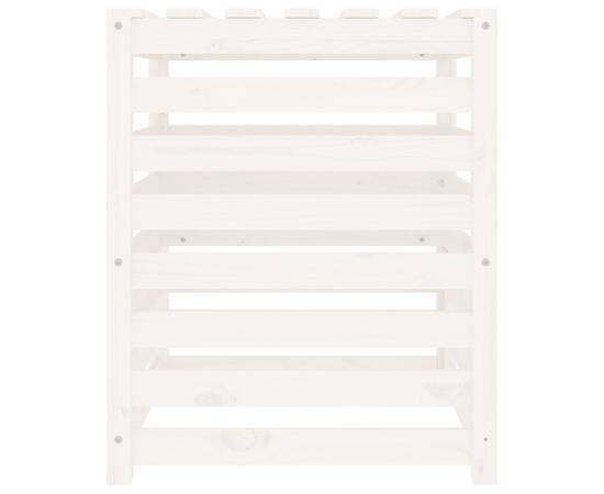 Compostor, alb, 63,5x63,5x77,5 cm, lemn masiv de pin, 7 image
