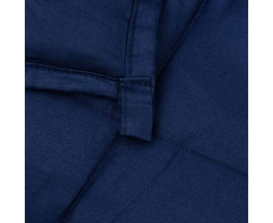 Pătură anti-stres, albastru, 137x200 cm, 6 kg, material textil, 5 image