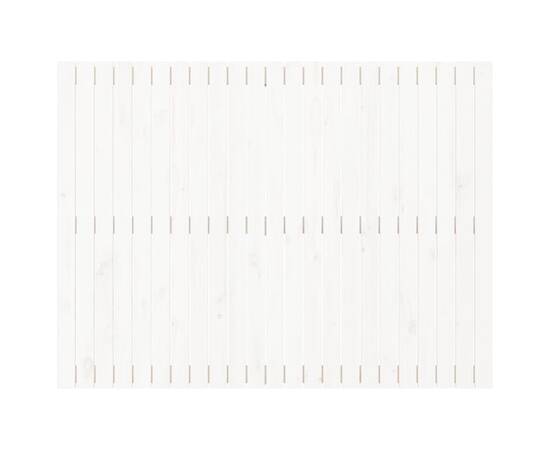 Tăblie de pat pentru perete, alb, 146,5x3x110 cm lemn masiv pin, 4 image