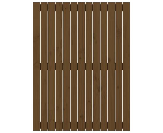 Tăblie de pat pentru perete, maro miere, 82,5x3x110 cm lemn pin, 4 image