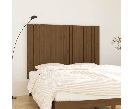 Tăblie de pat pentru perete, maro miere 159,5x3x110 cm lemn pin