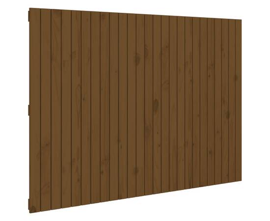 Tăblie de pat pentru perete, maro miere 159,5x3x110 cm lemn pin, 2 image