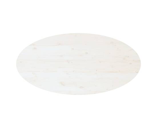 Măsuță de cafea, alb, 110x55x45 cm, lemn masiv de pin, 6 image