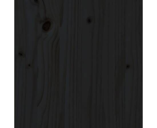 Măsuță de cafea, negru, Ø 35x35 cm, lemn masiv de pin, 7 image