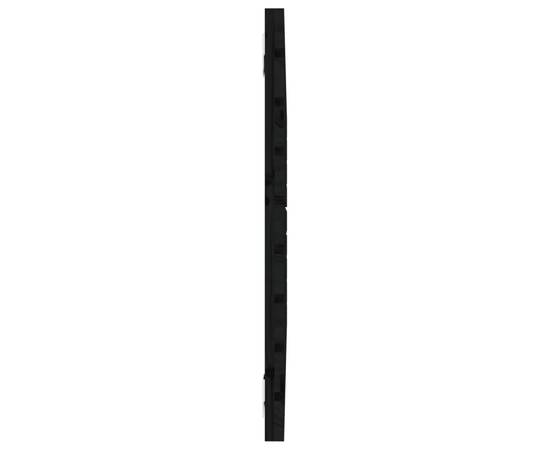 Tăblie de pat pentru perete, negru, 81x3x63 cm, lemn masiv pin, 5 image