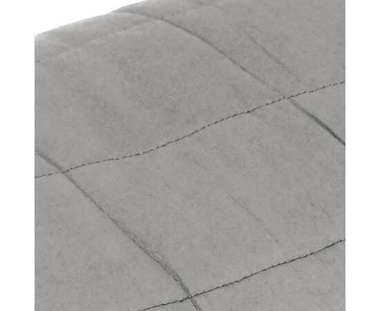 Pătură grea, gri, 135x200 cm, 6 kg, material textil, 4 image