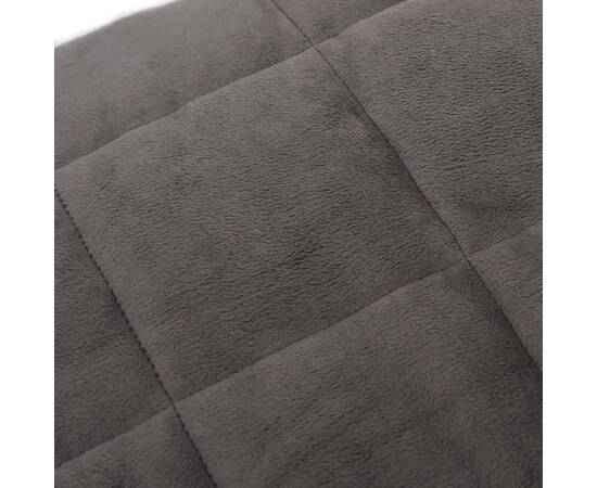 Pătură grea, gri, 140x200 cm, 10 kg, material textil, 4 image