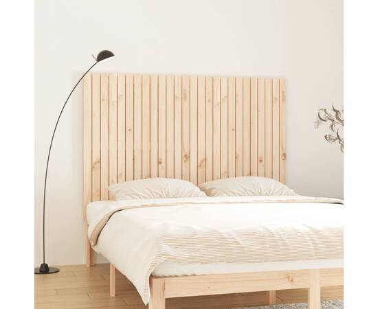 Tăblie de pat pentru perete, 166x3x110 cm, lemn masiv de pin