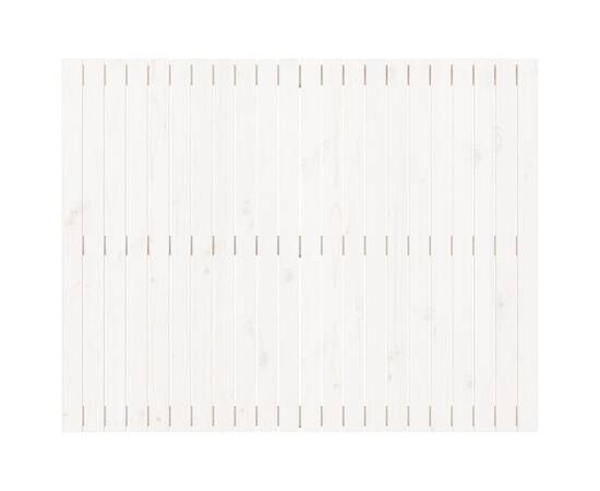 Tăblie de pat pentru perete, alb, 140x3x110 cm, lemn masiv pin, 4 image