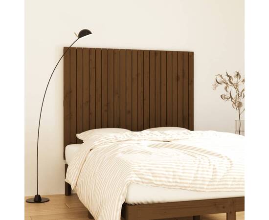 Tăblie de pat pentru perete, maro miere, 140x3x110 cm, lemn pin