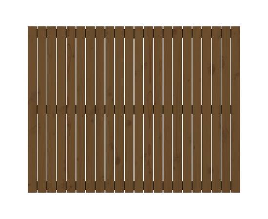 Tăblie de pat pentru perete, maro miere, 140x3x110 cm, lemn pin, 4 image