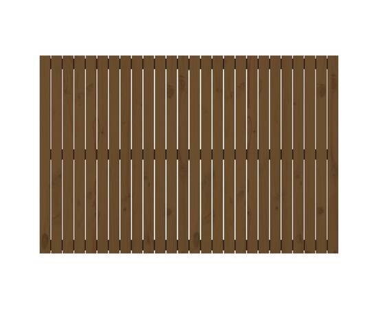 Tăblie de pat pentru perete, maro miere, 166x3x110 cm, lemn pin, 4 image