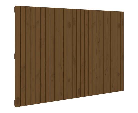 Tăblie de pat pentru perete, maro miere, 166x3x110 cm, lemn pin, 2 image