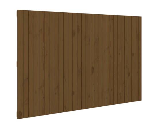 Tăblie de pat pentru perete, maro miere, 185x3x110 cm, lemn pin, 2 image