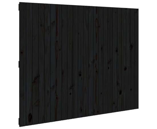 Tăblie de pat pentru perete, negru, 159,5x3x90 cm, 2 image