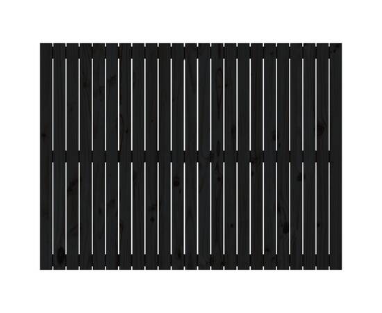 Tăblie de pat pentru perete, negru, 159,5x3x90 cm, 4 image