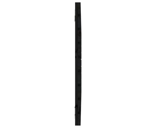 Tăblie de pat pentru perete, negru, 96x3x63 cm, lemn masiv pin, 5 image
