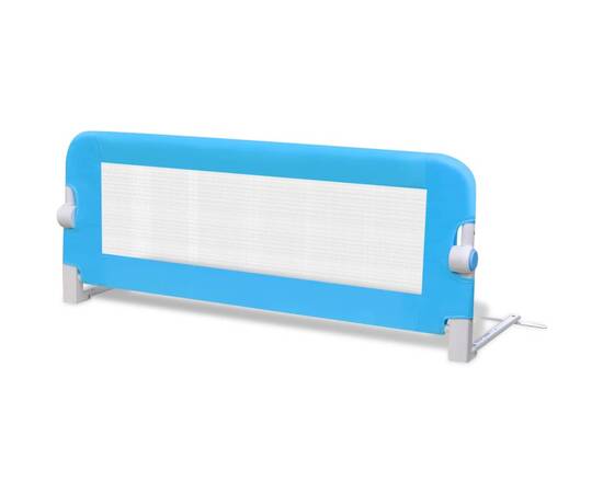 Balustradă de pat protecție copii, 2 buc, albastru, 102 x 42 cm, 3 image
