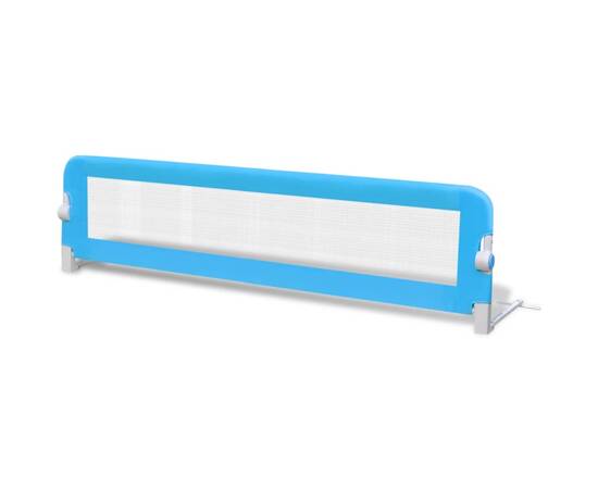Balustradă de pat protecție copii, 2 buc, albastru, 150 x 42 cm, 3 image