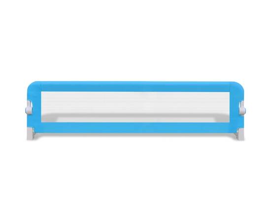 Balustradă de pat protecție copii, 2 buc, albastru, 150 x 42 cm, 4 image