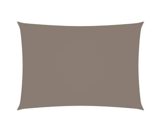 Pânză parasolar gri taupe 2,5x4 m textil oxford dreptunghiular