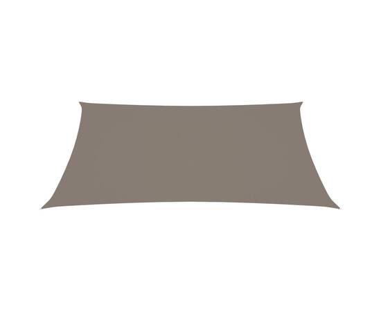 Pânză parasolar gri taupe 2,5x4 m textil oxford dreptunghiular, 3 image