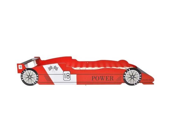 Pat pentru copii mașină de curse, roșu, 90 x 200 cm, 3 image