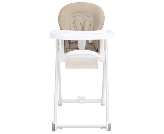 Scaun de masă pentru bebeluși, bej, aluminiu, 4 image