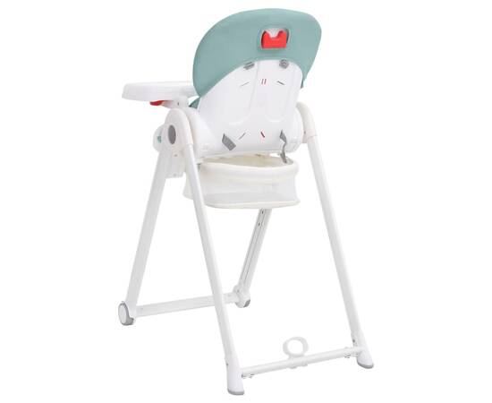 Scaun de masă pentru bebeluși, turcoaz, aluminiu, 8 image
