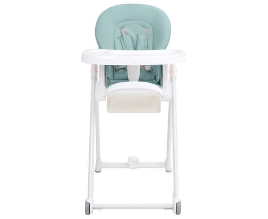 Scaun de masă pentru bebeluși, turcoaz, aluminiu, 4 image