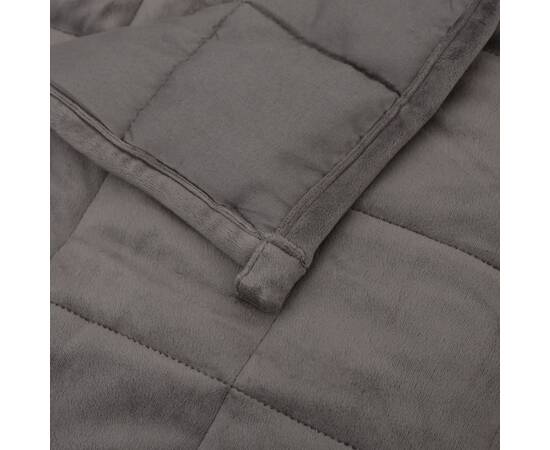 Pătură grea, gri, 200x220 cm, 9 kg, material textil, 5 image