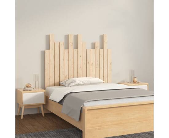 Tăblie de pat pentru perete, 95,5x3x80 cm, lemn masiv de pin