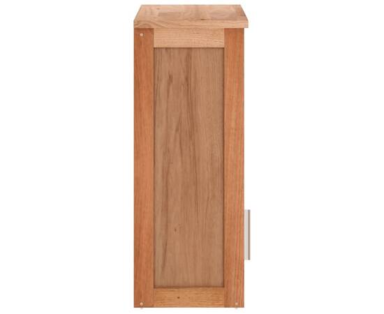 Dulap de baie montat pe perete, 42x23x60 cm, lemn masiv de nuc, 5 image
