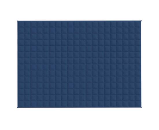 Pătură anti-stres, albastru, 135x200 cm, 10 kg, textil, 2 image