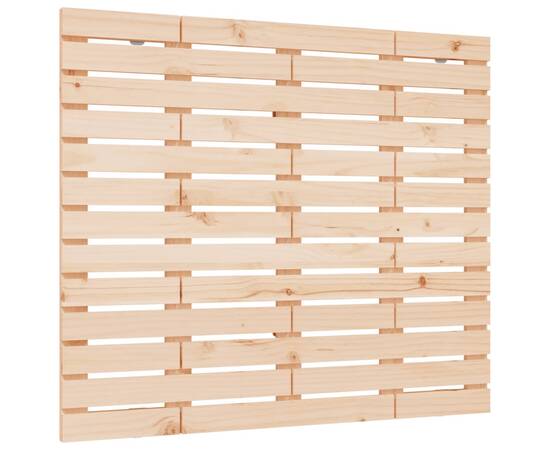 Tăblie de pat pentru perete, 106x3x91,5 cm, lemn masiv de pin, 2 image