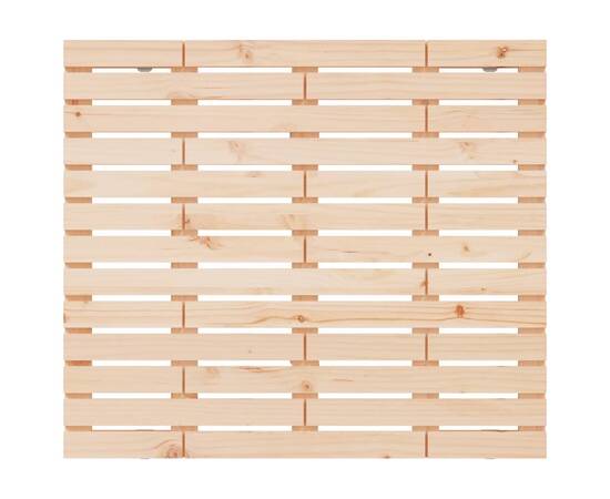 Tăblie de pat pentru perete, 126x3x91,5 cm, lemn masiv de pin, 4 image