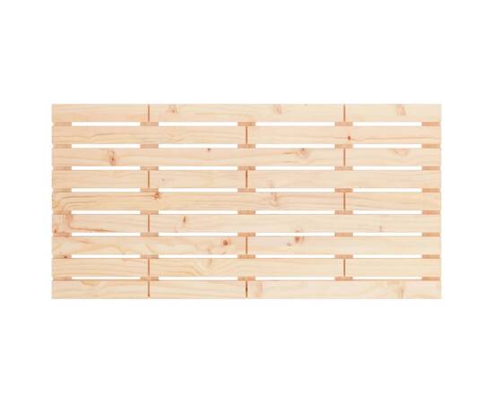 Tăblie de pat pentru perete, 146x3x63 cm, lemn masiv de pin, 4 image