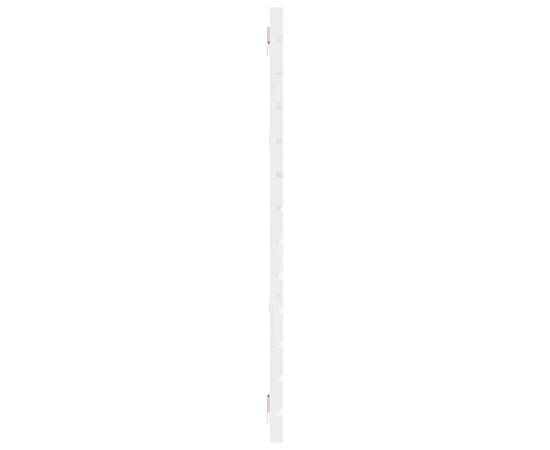 Tăblie de pat pentru perete, alb, 166x3x91,5 cm, lemn masiv pin, 5 image