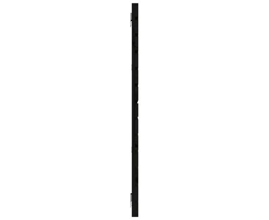 Tăblie de pat pentru perete, negru 166x3x91,5 cm lemn masiv pin, 5 image