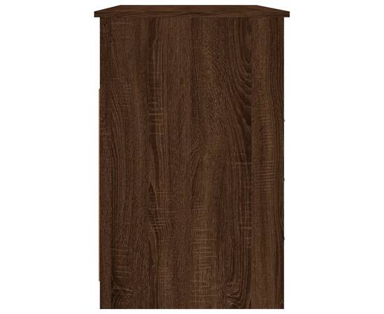 Birou cu sertare, stejar maro, 102x50x76 cm, lemn prelucrat, 8 image