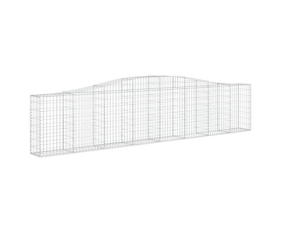 Coș gabion arcuit 400x30x80/100 cm fier galvanizat, 2 image