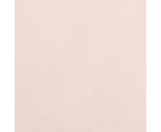 Scaun glisant cu taburet, roz deschis, material textil, 11 image