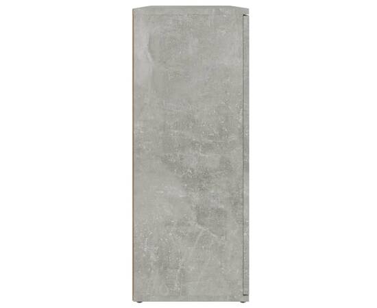 Servantă, gri beton, 91x29,5x75 cm, lemn prelucrat, 7 image