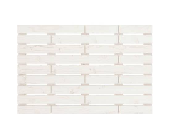 Tăblie de pat pentru perete, alb, 81x3x63 cm, lemn masiv pin, 4 image