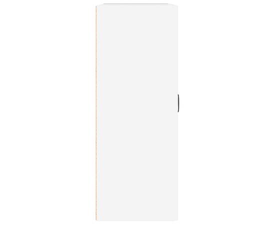 Dulap de perete suspendat, alb extralucios, 69,5x32,5x90 cm, 6 image