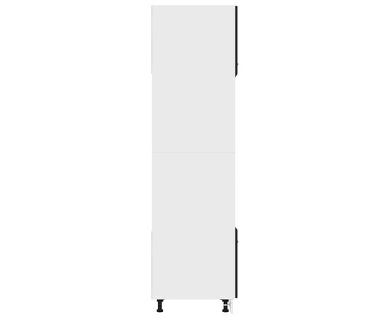 Dulap cuptor microunde, negru, 60 x 57 x 207 cm, pal, 7 image